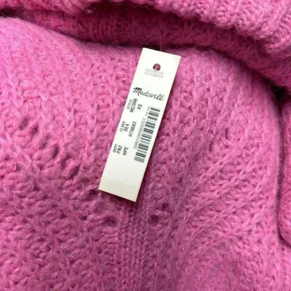 Madewell Alpaca Blend Charley Cozy Pullover Pointelle Knit Sweater - Picture 6 of 7